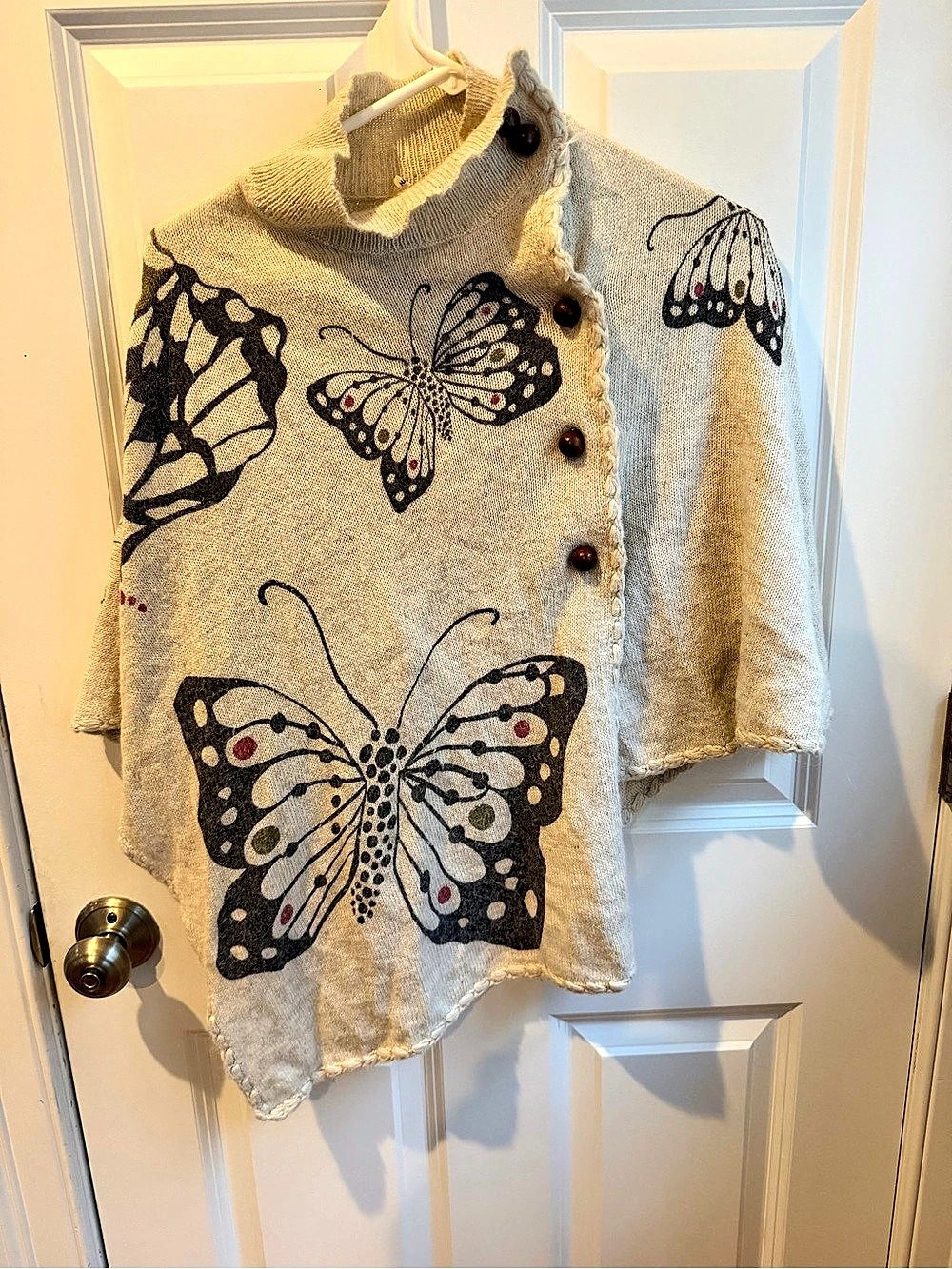 Butterfly Print Knit Poncho by Moth Anthropologie
